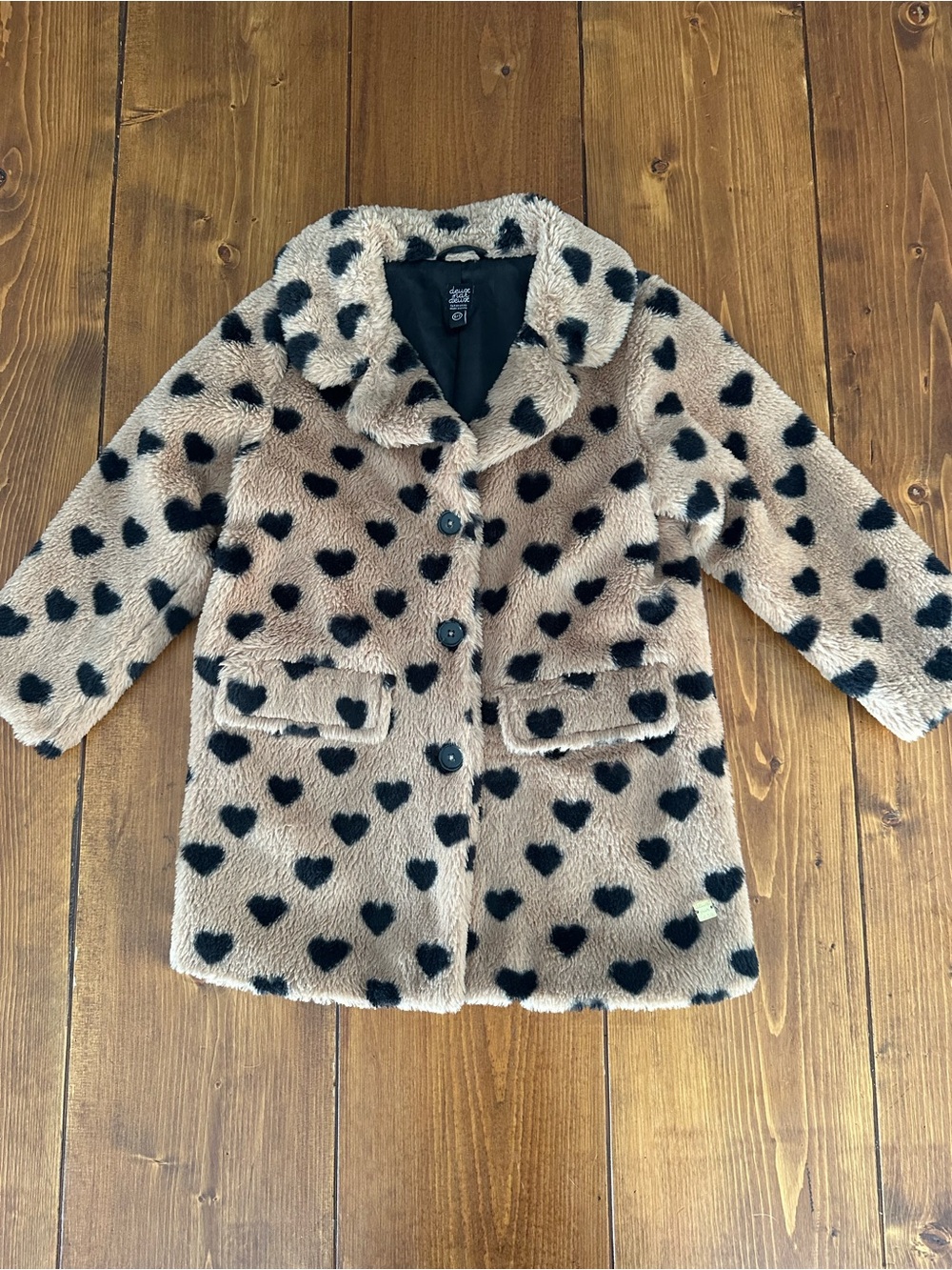 Deux par Deux Girls' Faux Fur Coat